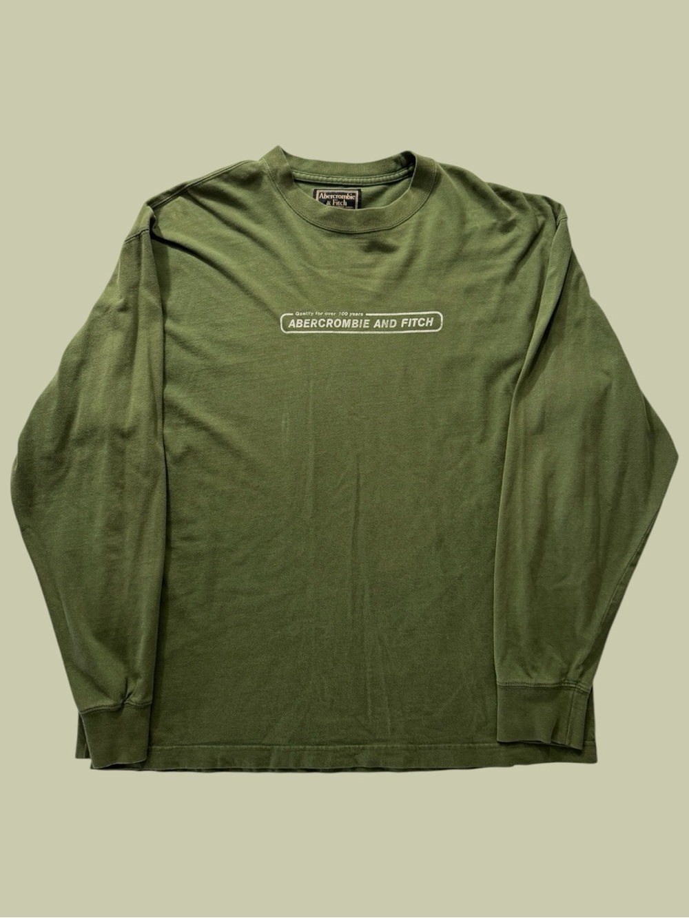 Vintage Y2K Abercrombie & Fitch Olive Green Long Sleeve